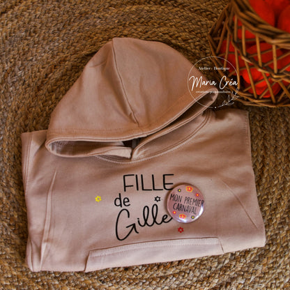 Sweat Carnaval "... de gille" avec étoiles
