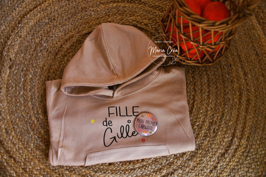 Sweat enfant "... de gille" avec étoiles