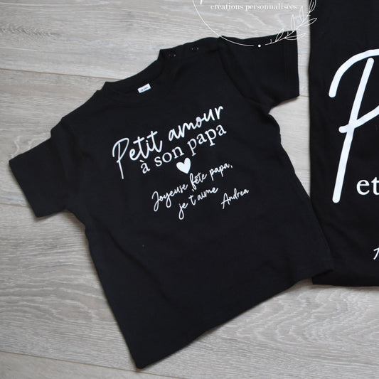 T-shirt enfant "Petit amour à son papa"