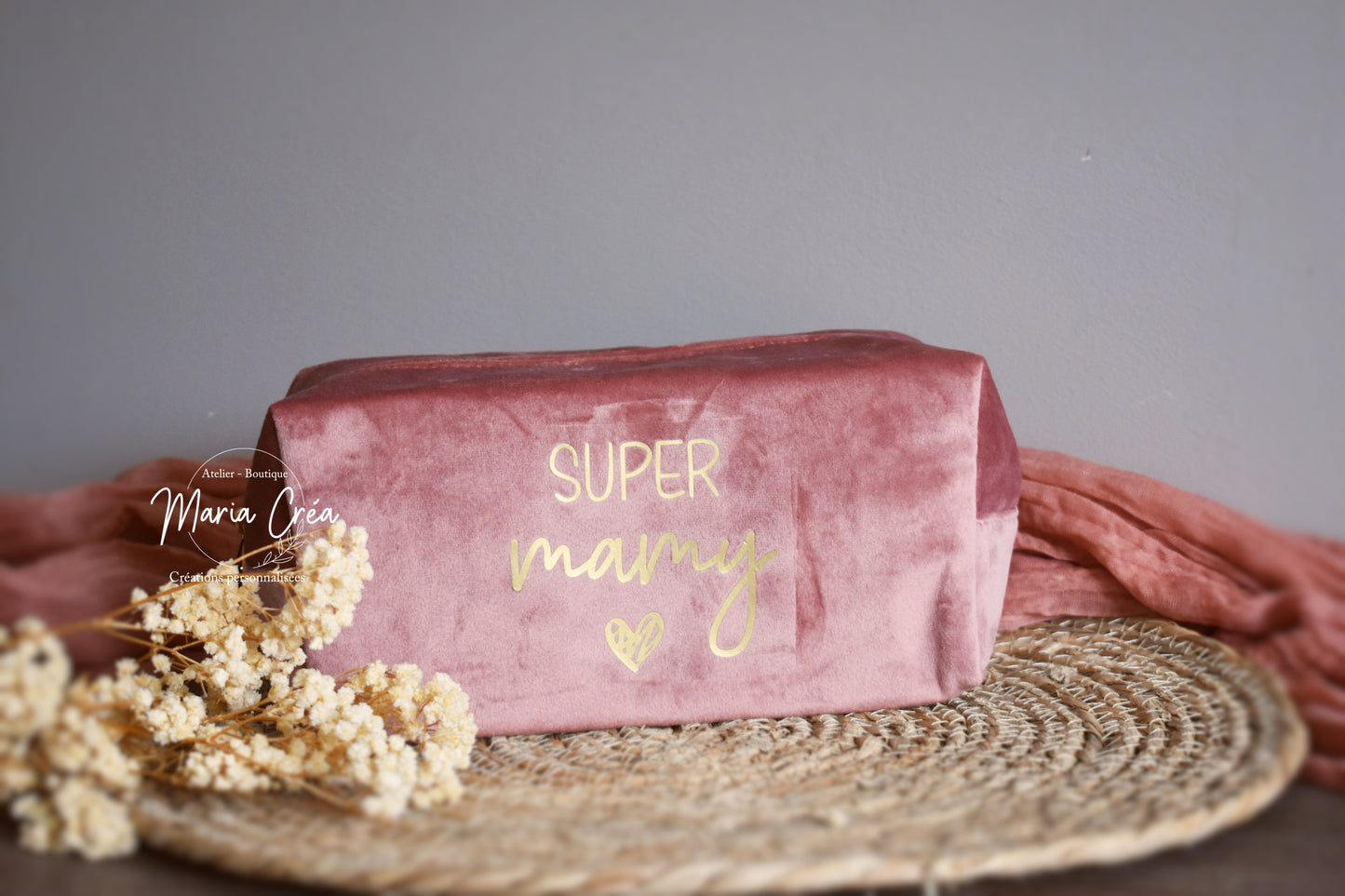 Trousse de toilette en velour "Super ..."
