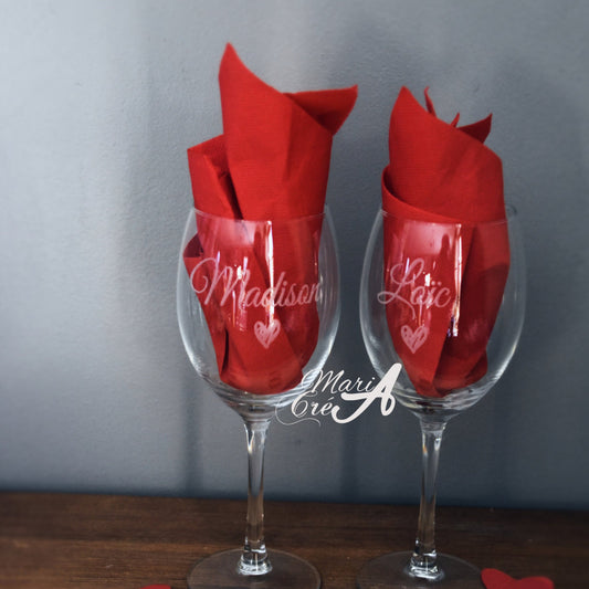 Duo de verres gravés à personnaliser